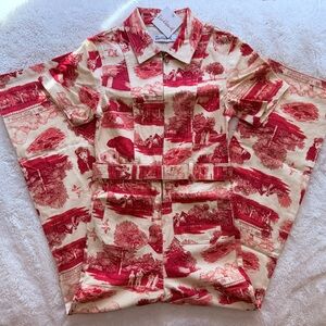 Rachel Antonoff Red and Cream Jumpsuit